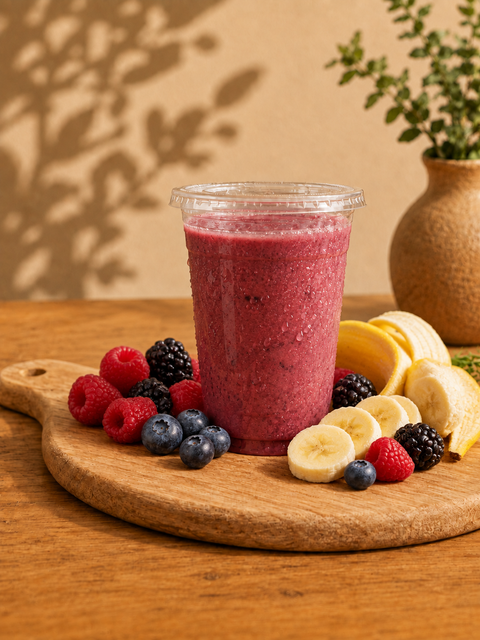 Smoothie s lesním ovocem a banánem